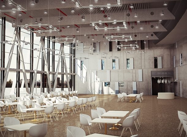3d Architektur Visualisierung. Carl Benz Arena. me3 - Michael Elwert